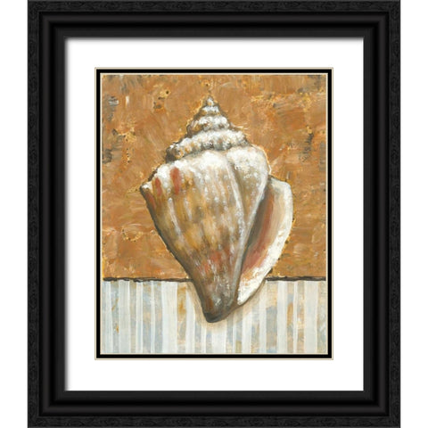 Vintage Shell II Black Ornate Wood Framed Art Print with Double Matting by Bates, K.