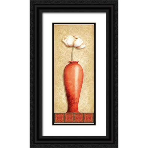 Asian Red IV Black Ornate Wood Framed Art Print with Double Matting by Corbin, Delphine