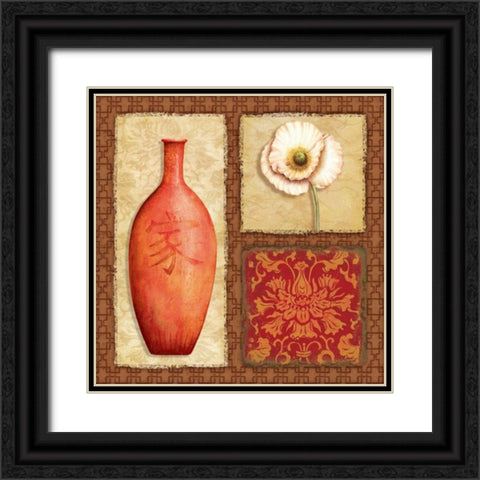 Oriental Collage III Black Ornate Wood Framed Art Print with Double Matting by Corbin, Delphine