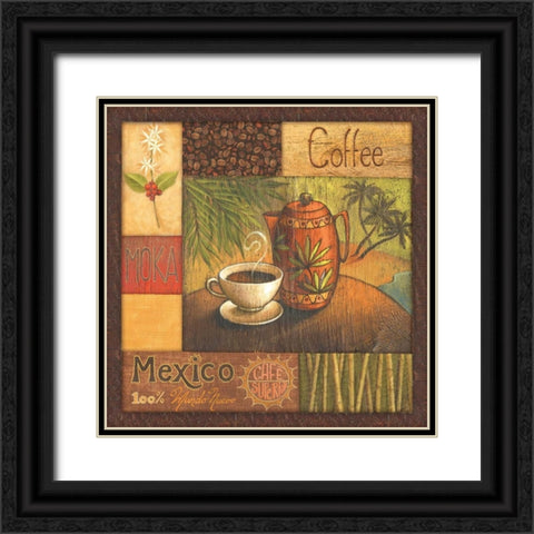 Pause Cafe I Black Ornate Wood Framed Art Print with Double Matting by Corbin, Delphine