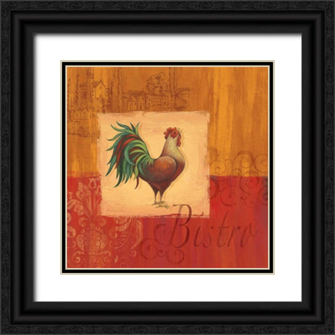 Cocorico I Black Ornate Wood Framed Art Print with Double Matting by Corbin, Delphine
