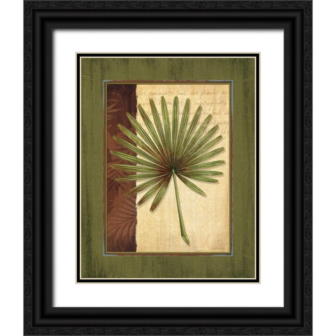 Palm Tropical I Black Ornate Wood Framed Art Print with Double Matting by Corbin, Delphine