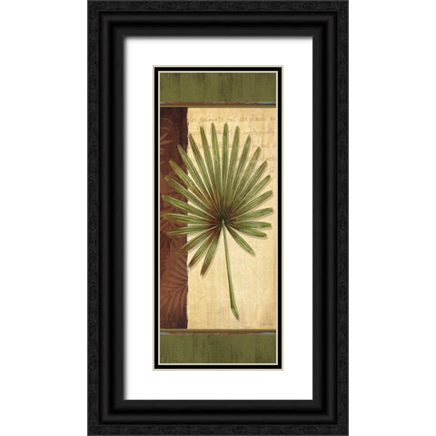 Palm Tropic Panel I Black Ornate Wood Framed Art Print with Double Matting by Corbin, Delphine