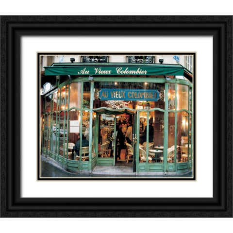 Au Vieux Colombier Black Ornate Wood Framed Art Print with Double Matting by Cieslikowski, Zeny