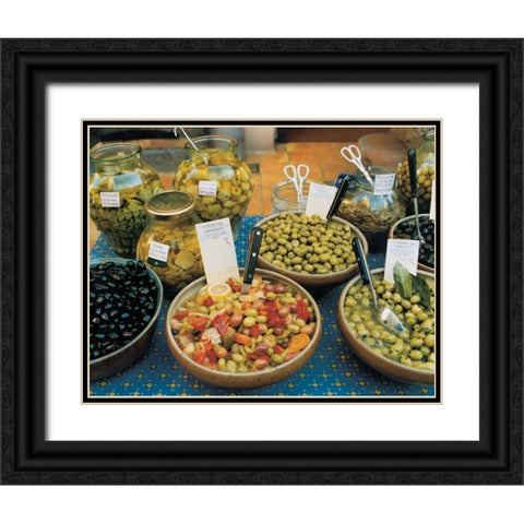 Olives Antibes Black Ornate Wood Framed Art Print with Double Matting by Cieslikowski, Zeny