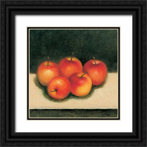 Gala Apples Black Ornate Wood Framed Art Print with Double Matting by Creevy, Bill