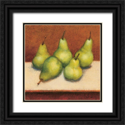 Bartlett Pear Black Ornate Wood Framed Art Print with Double Matting by Creevy, Bill