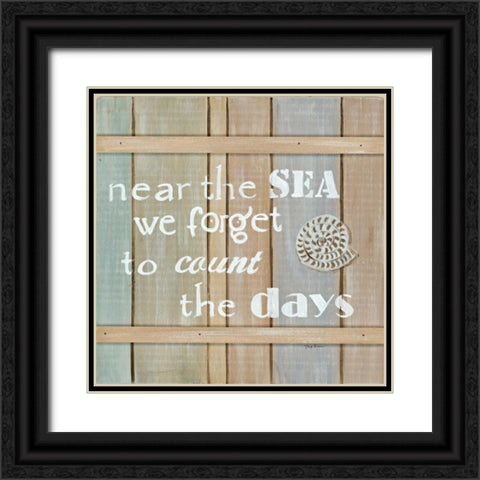Driftwood Signs IV Black Ornate Wood Framed Art Print with Double Matting by Davis, Paige