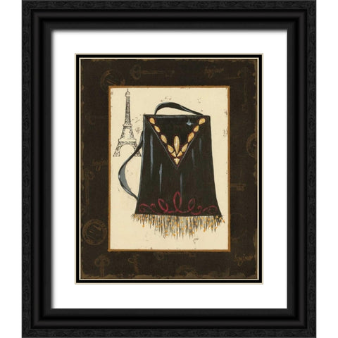 Fashion Purse II Black Ornate Wood Framed Art Print with Double Matting by Devereux, Sophie