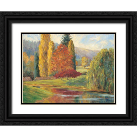 Natures Splendor I Black Ornate Wood Framed Art Print with Double Matting by Fermanis, Pamela