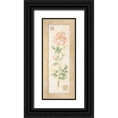Rose Black Ornate Wood Framed Art Print with Double Matting by Gladding, Pamela