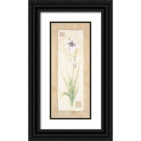 Gladiola Black Ornate Wood Framed Art Print with Double Matting by Gladding, Pamela