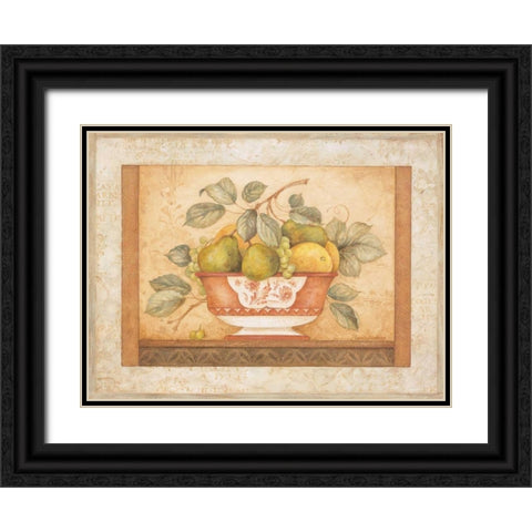 Frutta Alla Siena I Black Ornate Wood Framed Art Print with Double Matting by Gladding, Pamela