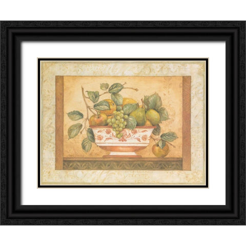 Frutta Alla Siena II Black Ornate Wood Framed Art Print with Double Matting by Gladding, Pamela