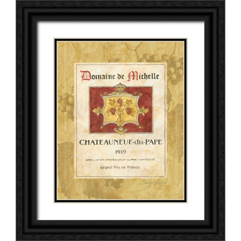 Chateauneuf du Pape Black Ornate Wood Framed Art Print with Double Matting by Gladding, Pamela