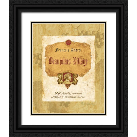 Beaujolais Village Black Ornate Wood Framed Art Print with Double Matting by Gladding, Pamela