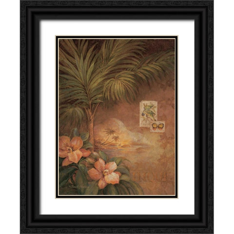West Indies Sunset I Black Ornate Wood Framed Art Print with Double Matting by Gladding, Pamela