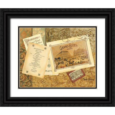 Grand Hotel Nice Black Ornate Wood Framed Art Print with Double Matting by Gladding, Pamela