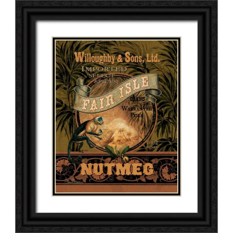 Nutmeg Black Ornate Wood Framed Art Print with Double Matting by Gladding, Pamela
