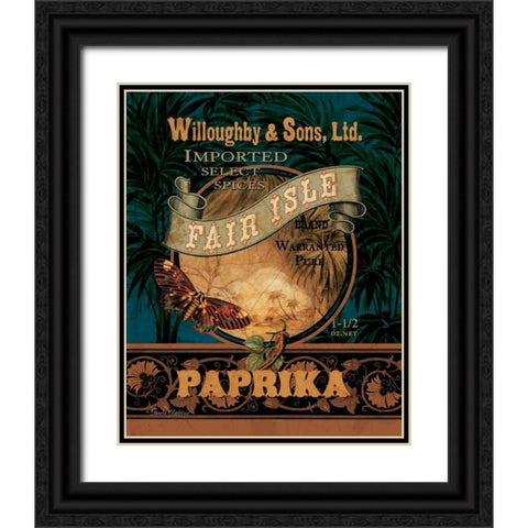 Paprika Black Ornate Wood Framed Art Print with Double Matting by Gladding, Pamela