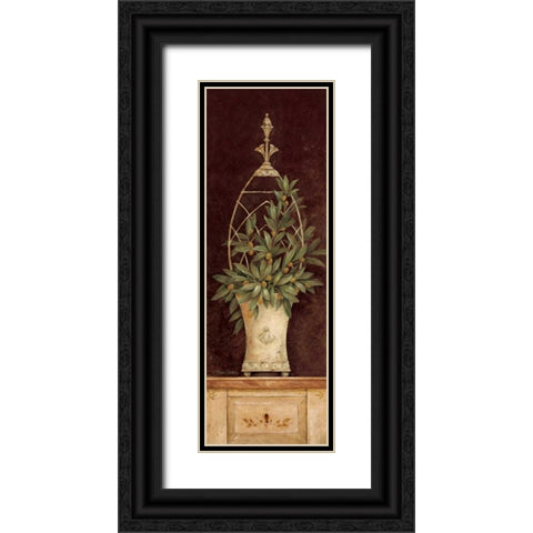 Olive Topiary II Black Ornate Wood Framed Art Print with Double Matting by Gladding, Pamela