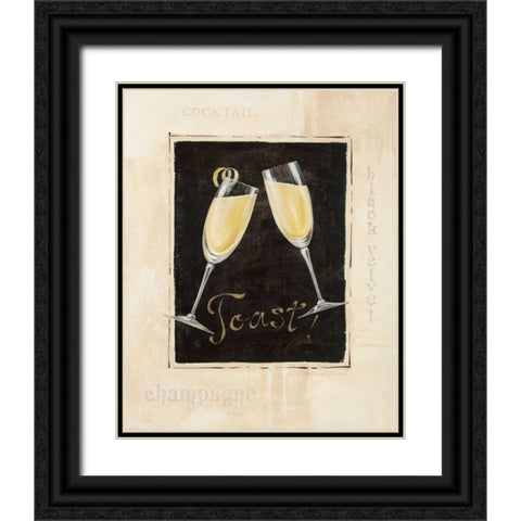 Cheers! II Black Ornate Wood Framed Art Print with Double Matting by Gladding, Pamela