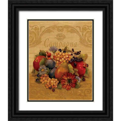 Compagna Black Ornate Wood Framed Art Print with Double Matting by Gladding, Pamela