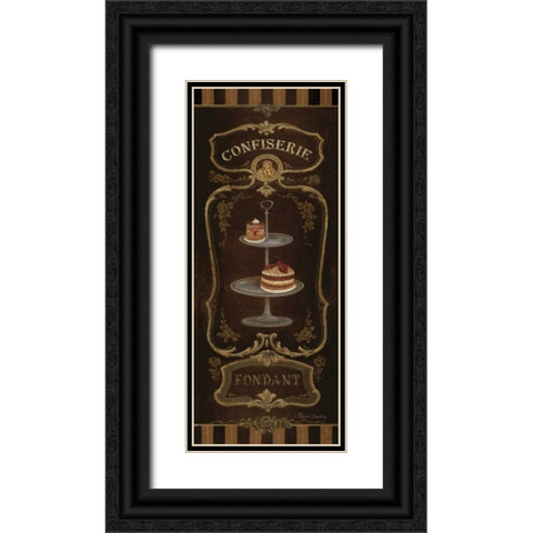 Fondant Black Ornate Wood Framed Art Print with Double Matting by Gladding, Pamela