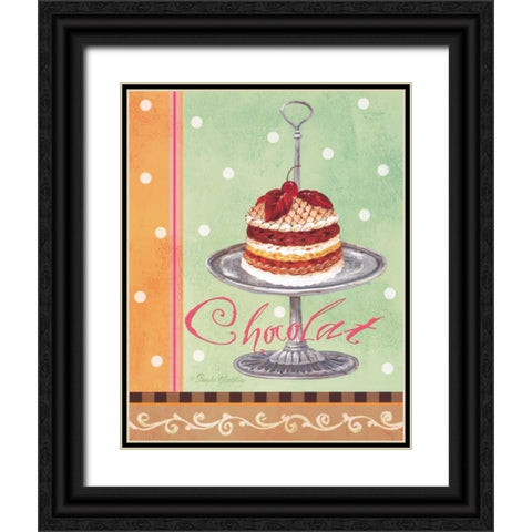 Mint Chocolate Black Ornate Wood Framed Art Print with Double Matting by Gladding, Pamela