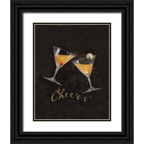 Cheers! I Black Ornate Wood Framed Art Print with Double Matting by Gladding, Pamela