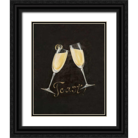 Cheers! II Black Ornate Wood Framed Art Print with Double Matting by Gladding, Pamela