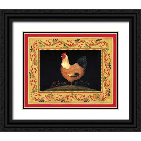 Francesca Black Ornate Wood Framed Art Print with Double Matting by Gladding, Pamela
