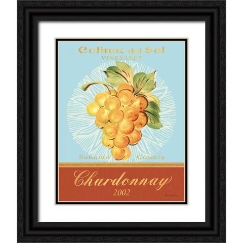 Chardonnay Black Ornate Wood Framed Art Print with Double Matting by Gladding, Pamela