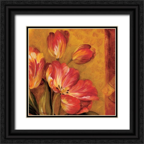 Pandoras Bouquet III Black Ornate Wood Framed Art Print with Double Matting by Gladding, Pamela