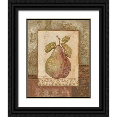 Rustic Pears I Black Ornate Wood Framed Art Print with Double Matting by Gladding, Pamela