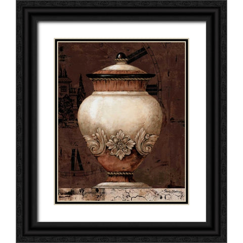Timeless Urn I Black Ornate Wood Framed Art Print with Double Matting by Gladding, Pamela