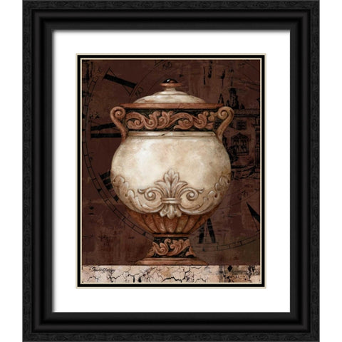 Timeless Urn II Black Ornate Wood Framed Art Print with Double Matting by Gladding, Pamela