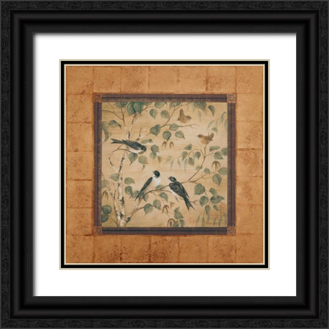 Outdoor Aviary I Black Ornate Wood Framed Art Print with Double Matting by Gladding, Pamela