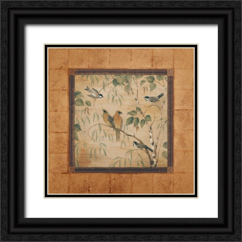 Outdoor Aviary II Black Ornate Wood Framed Art Print with Double Matting by Gladding, Pamela