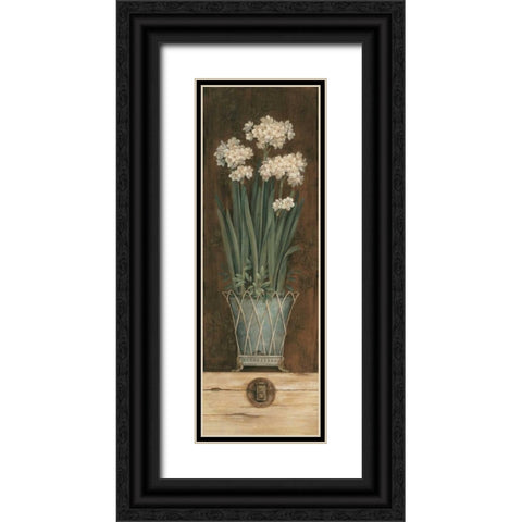 Petit Jardin I Black Ornate Wood Framed Art Print with Double Matting by Gladding, Pamela