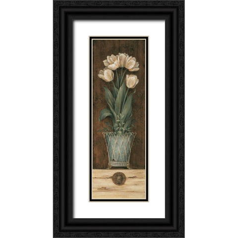 Petit Jardin II Black Ornate Wood Framed Art Print with Double Matting by Gladding, Pamela