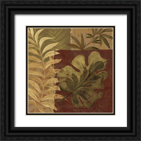 Tropical Foliage I Black Ornate Wood Framed Art Print with Double Matting by Gladding, Pamela
