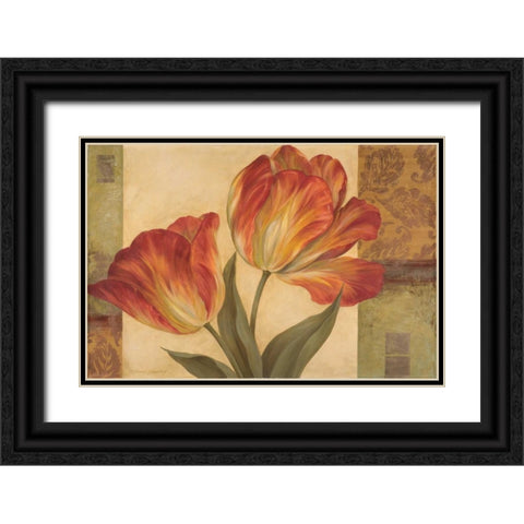 Memories of Sienna II Black Ornate Wood Framed Art Print with Double Matting by Gladding, Pamela