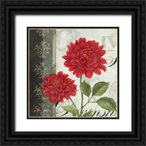 Etude en Rouge I Black Ornate Wood Framed Art Print with Double Matting by Gladding, Pamela