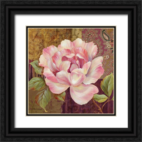 Esperance Rose Black Ornate Wood Framed Art Print with Double Matting by Gladding, Pamela