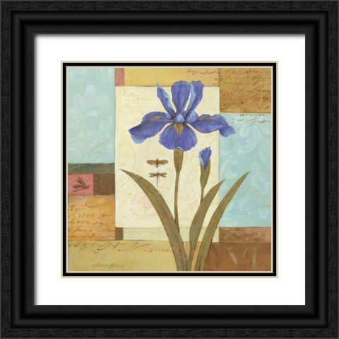 Blue Passage I Black Ornate Wood Framed Art Print with Double Matting by Gladding, Pamela