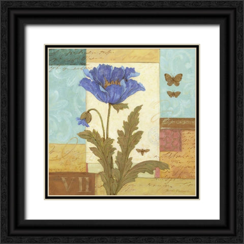 Blue Passage II Black Ornate Wood Framed Art Print with Double Matting by Gladding, Pamela