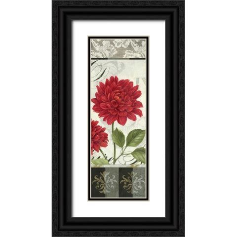 Etude en Rouge Panel I Black Ornate Wood Framed Art Print with Double Matting by Gladding, Pamela