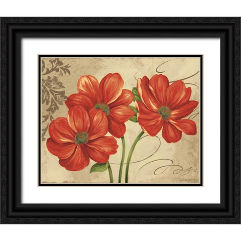 Colori I Black Ornate Wood Framed Art Print with Double Matting by Gladding, Pamela