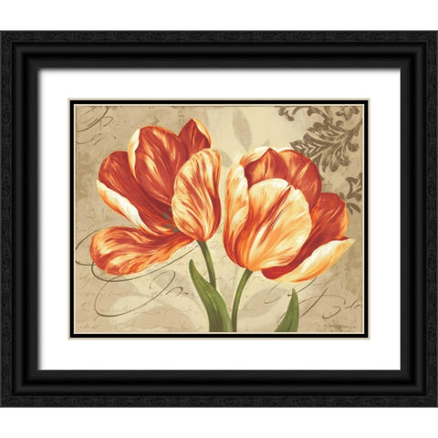 Colori II Black Ornate Wood Framed Art Print with Double Matting by Gladding, Pamela